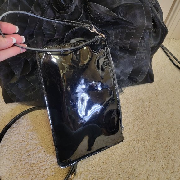 Valentino Mesh Tote with Floral Embellishment - Picture 11 of 14